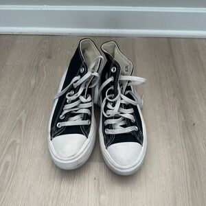 Converse high top platform sneakers in black size 5